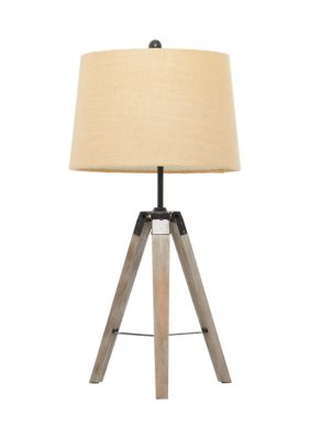 Rustic Wood Table Lamp - Set of 2