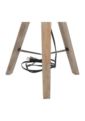 Rustic Wood Table Lamp - Set of 2