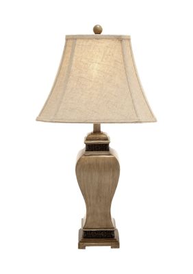 Rustic Polystone Table Lamp - Set of 2