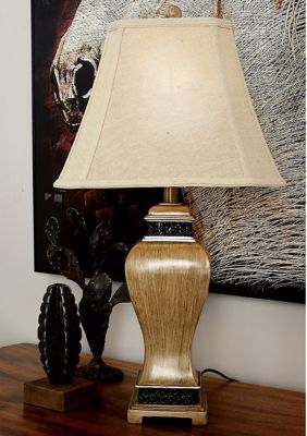 Rustic Polystone Table Lamp - Set of 2