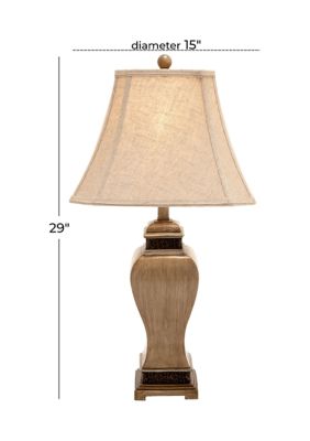 Rustic Polystone Table Lamp - Set of 2