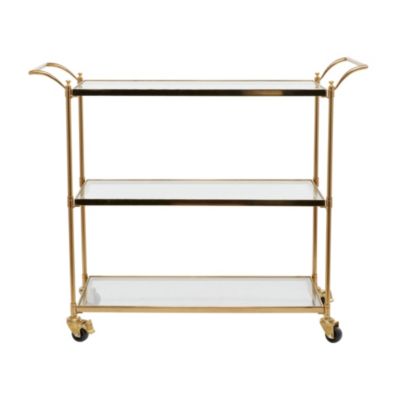 Traditional Metal Bar Cart