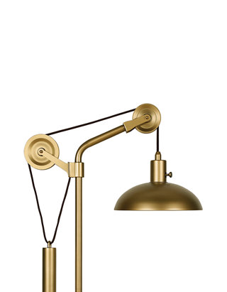 Carter Neo Brass Pulley Table Lamp, Pulley Table Lamp Uk