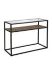 Addison Console Table In Blackened Bronze And Oak