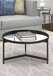Kismet Coffee Table In Blackened Bronze With Mirrored Top