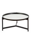 Kismet Coffee Table In Blackened Bronze With Mirrored Top