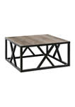 Jedrek Blackened Bronze and Gray Oak Square Coffee Table