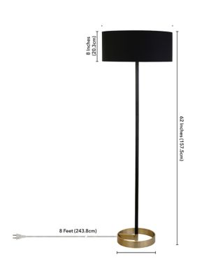 Estella Two-Tone Floor Lamp with Fabric Shade