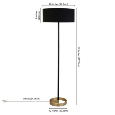 Estella Two-Tone Floor Lamp with Fabric Shade