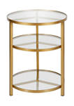 Helena Brass Finish Side Table
