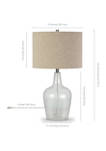 Helix Fillable Table Lamp In Watermarked Glass 