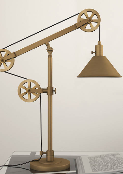 Descartes Table Lamp In Brass With Pulley System