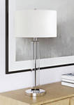 Harlow Polished Nickel and Clear Glass Table Lamp