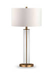 Harlow Brass and Clear Glass Table Lamp
