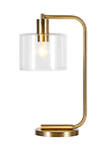 Cadmus Brass Table Lamp- Clear Glass