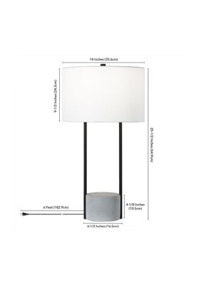 Uma 27.75" Tall Table Lamp with Fabric Shade