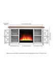 Colton 47.75 Inch TV Stand with Crystal Fireplace Insert