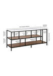 Winthrop 55 Inch TV Stand with Glass Top and Shelves