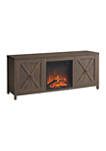 Granger 58 Inch TV Stand with Log Fireplace Insert