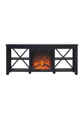 Sawyer 58" TV Stand with Log Fireplace