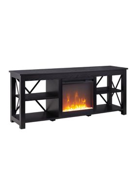 Sawyer 58" TV Stand with Crystal Fireplace