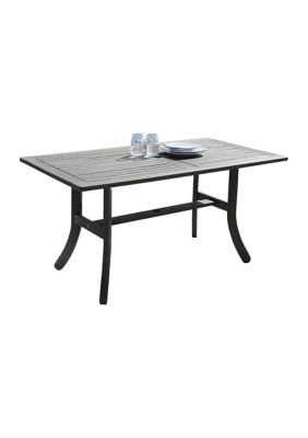 Renaissance Outdoor Rectangular Hand-Scraped Wood Patio Dining Table