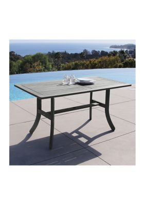 Renaissance Outdoor Rectangular Hand-Scraped Wood Patio Dining Table