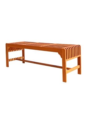 Malibu Outdoor Patio 5-Foot Wood Backless Garden Bench