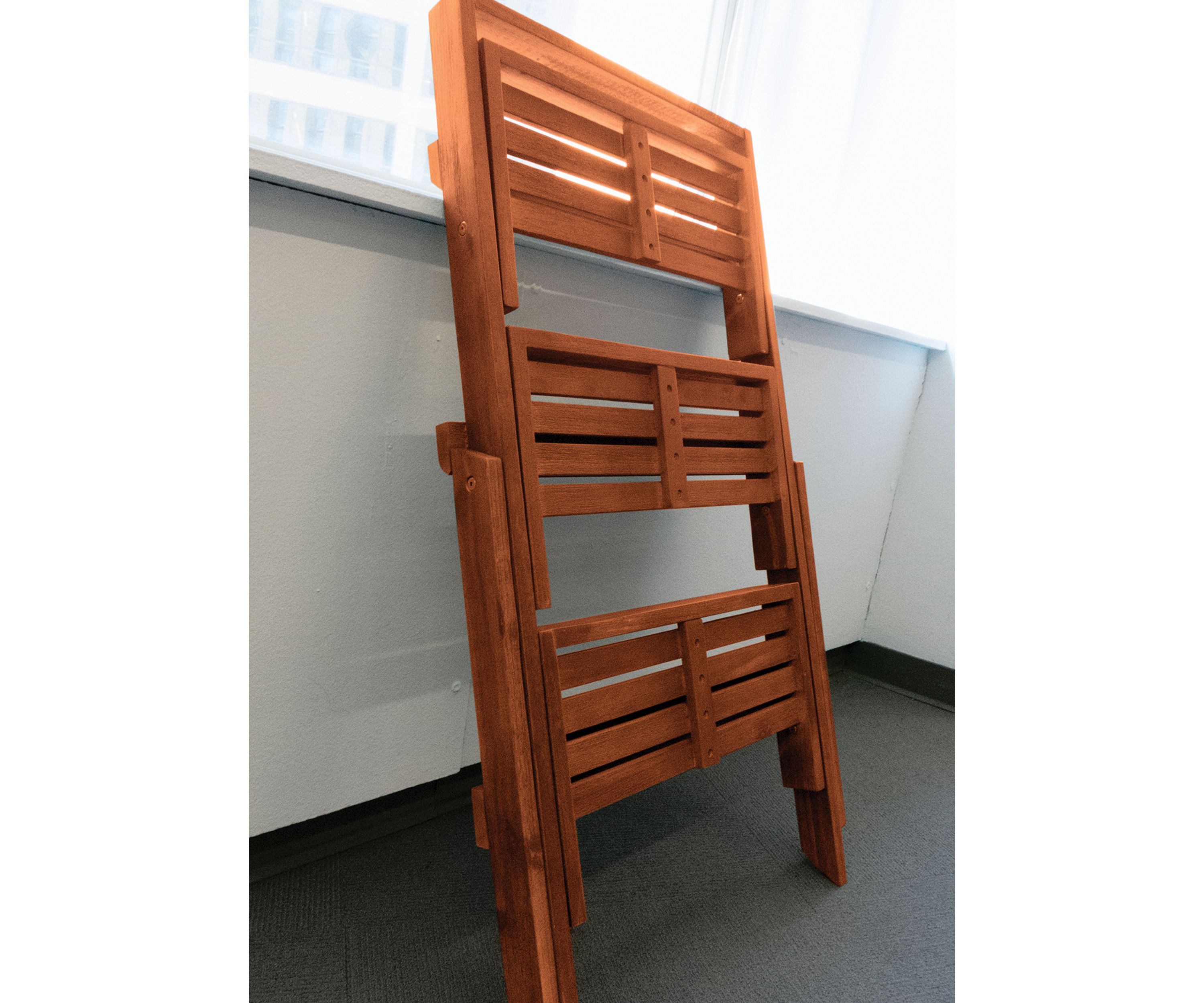 Malibu Outdoor Three-Layer Wood Garden Plant Stand