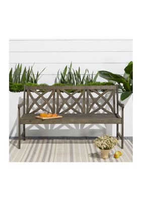 Renaissance Outdoor Patio -Foot Hand-Scraped Wood Garden Bench