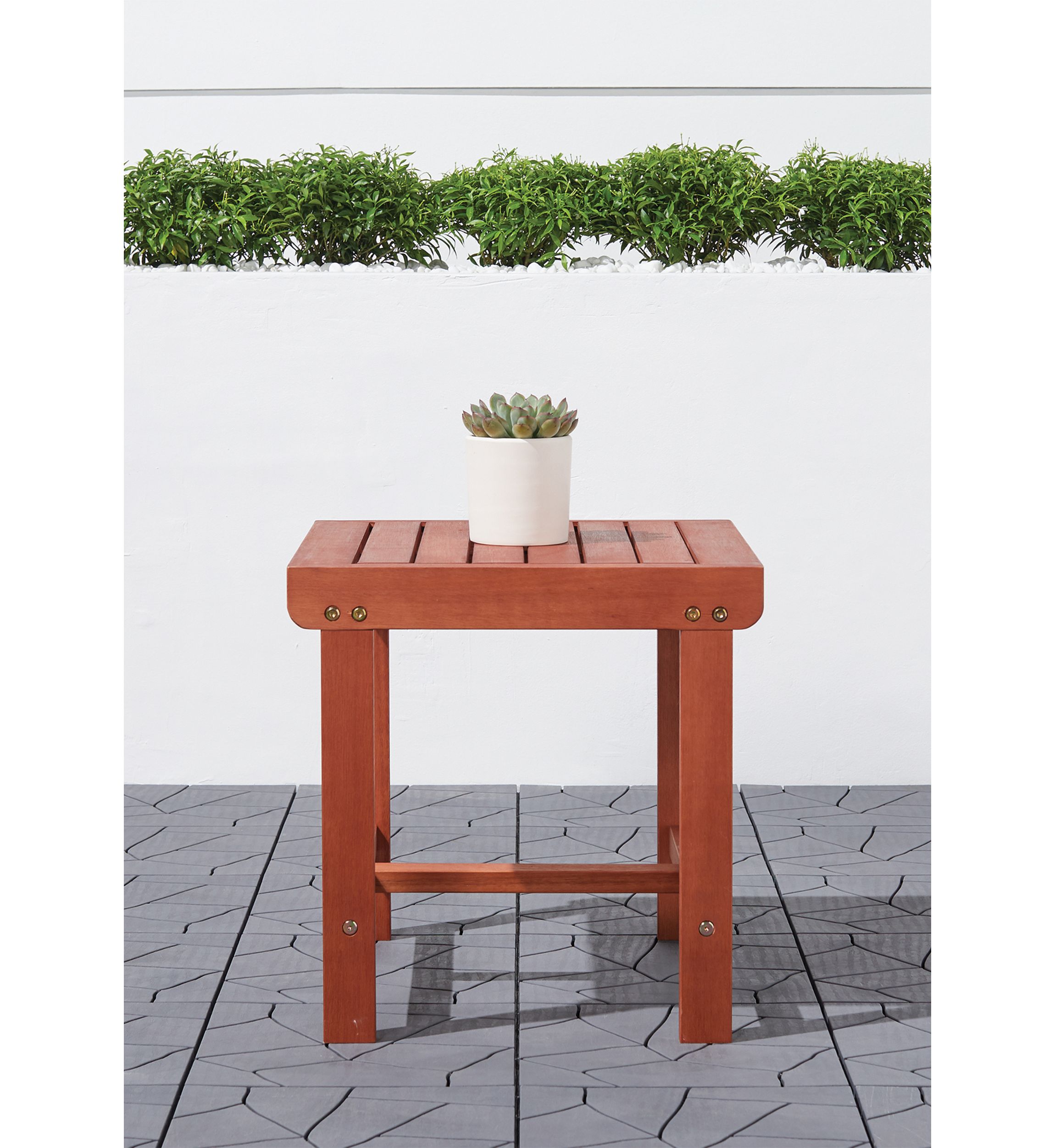 Malibu Outdoor Patio Wood Side Table
