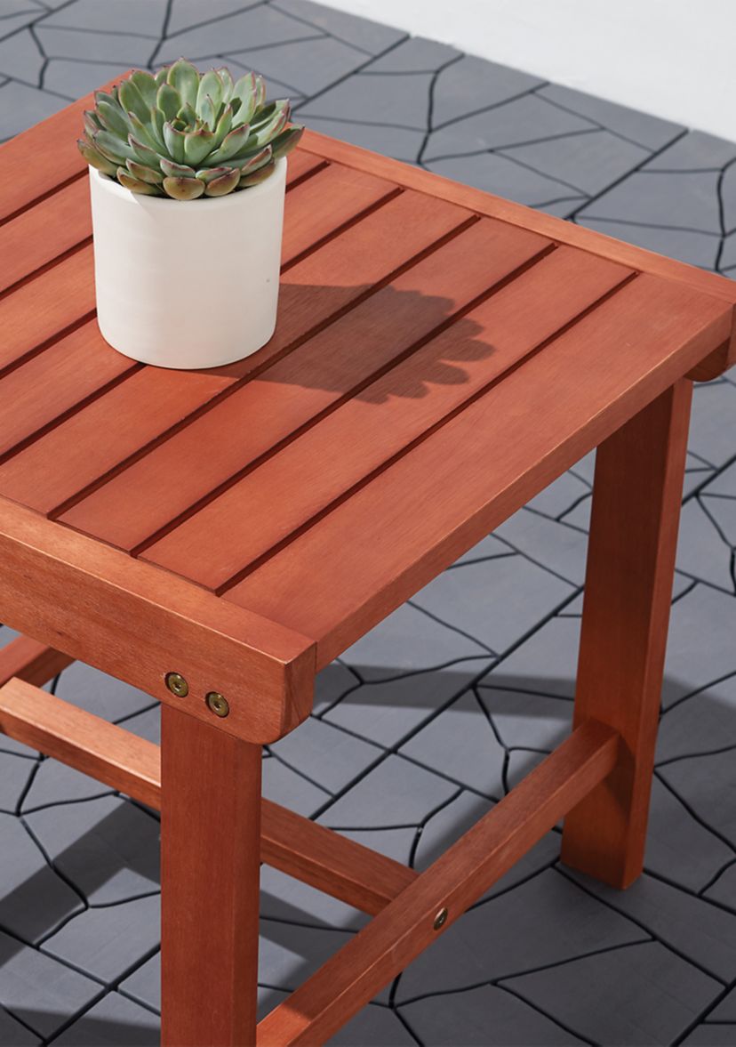 Malibu Outdoor Patio Wood Side Table