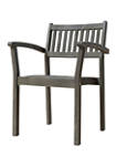 Renaissance Outdoor Patio Hand-scraped Wood Stacking Armchair (Set of 2)
