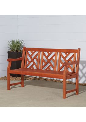 Malibu Outdoor Patio 5-Foot Wood Garden Bench