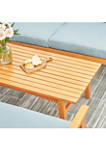 Kapalua Honey Nautical Eucalyptus Wooden Outdoor Sofa Set