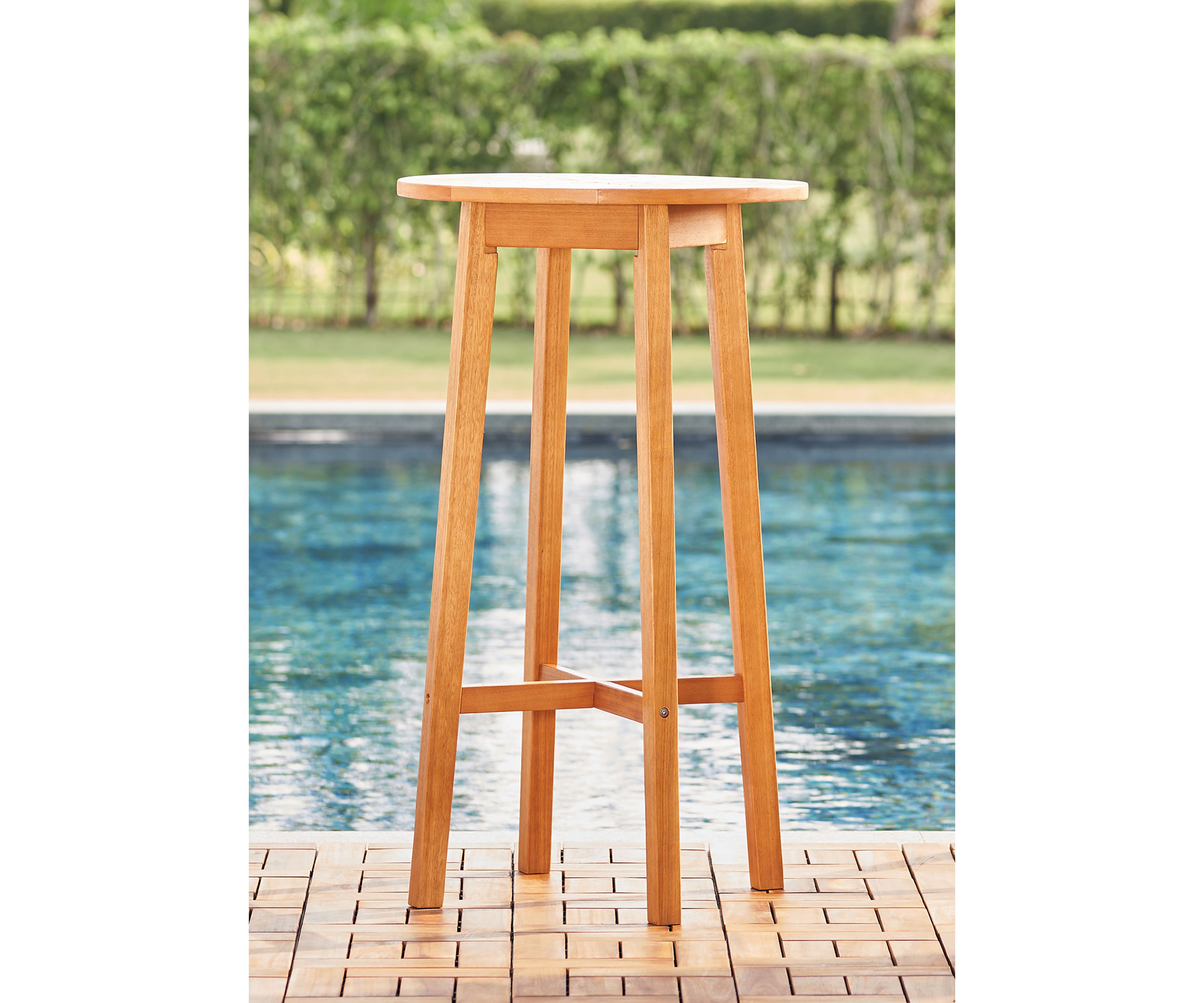 Kapalua Honey Eucalyptus Wooden Outdoor Bar Table