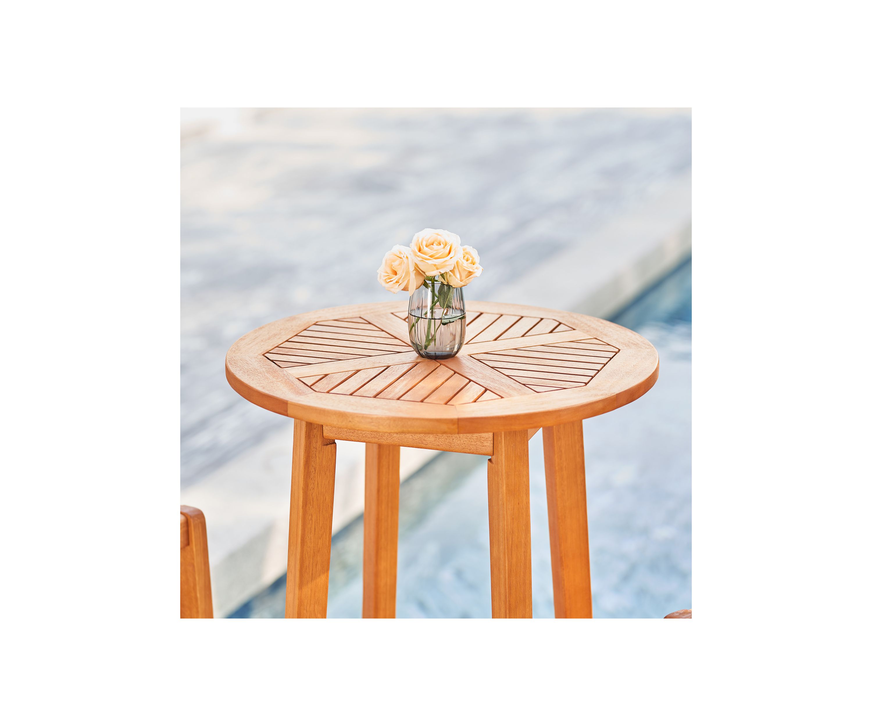 Kapalua Honey Eucalyptus Wooden Outdoor Bar Table