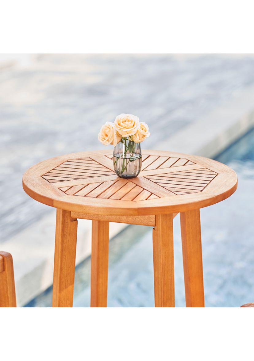 Kapalua Honey Eucalyptus Wooden Outdoor Bar Table