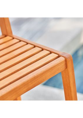 Kapalua Honey Nautical Eucalyptus Wooden Outdoor Bar Chair