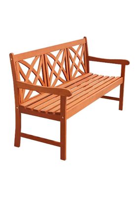 Malibu Outdoor Patio 5-Foot Wood Garden Bench