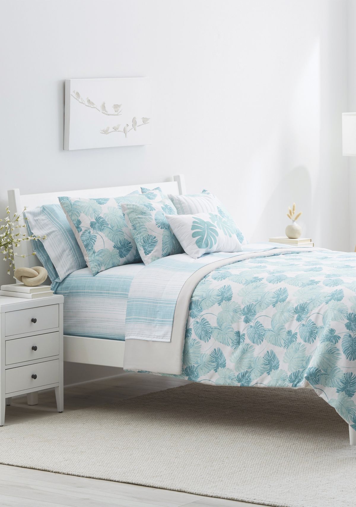 Tahiti Teal 10 Piece Bedding Set