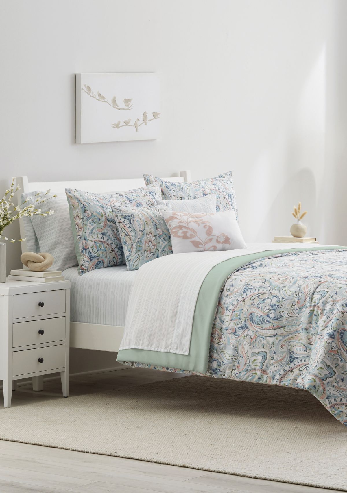 Coastal Paisley 10 Piece Bedding Set