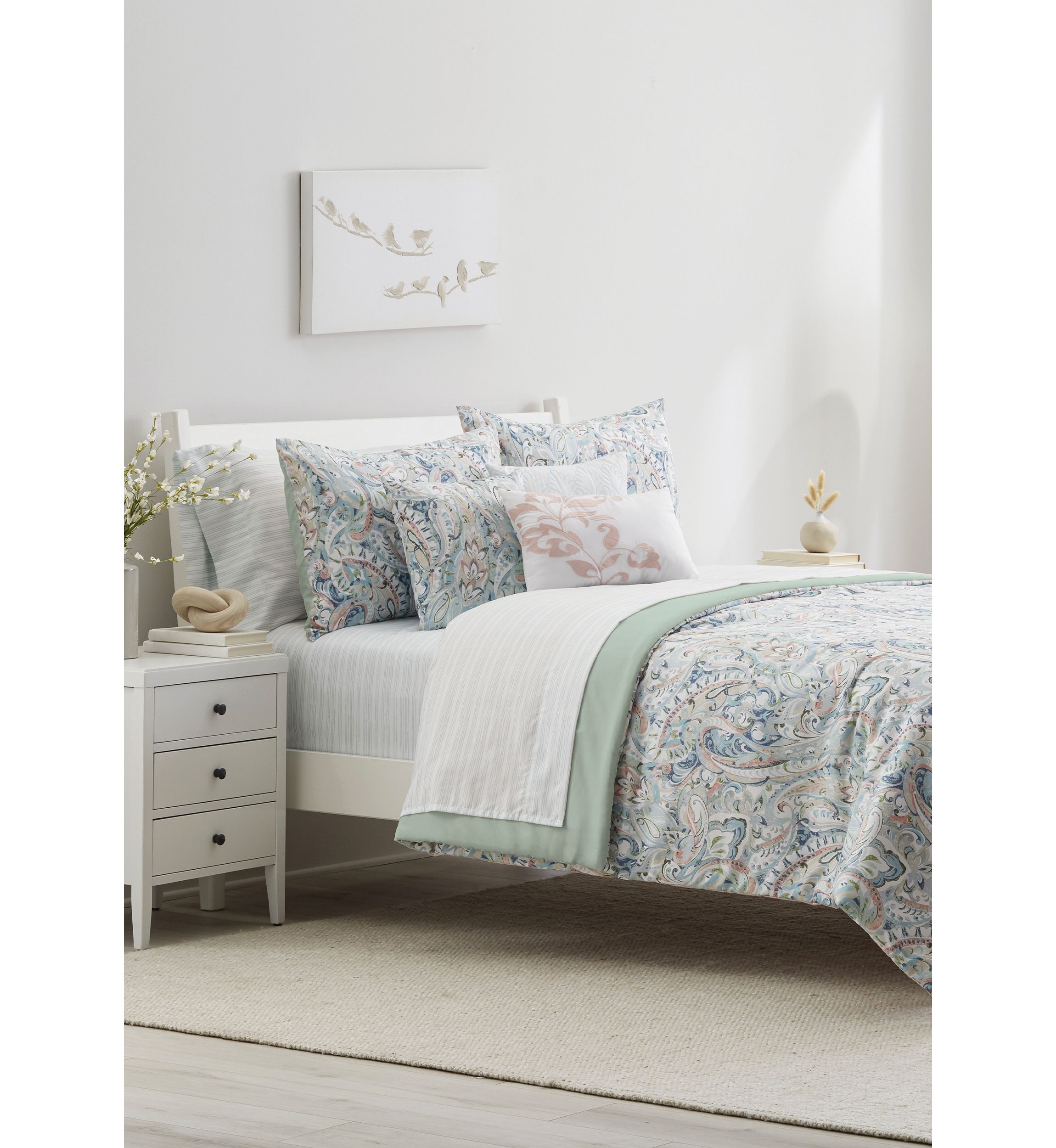Coastal Paisley 10 Piece Bedding Set