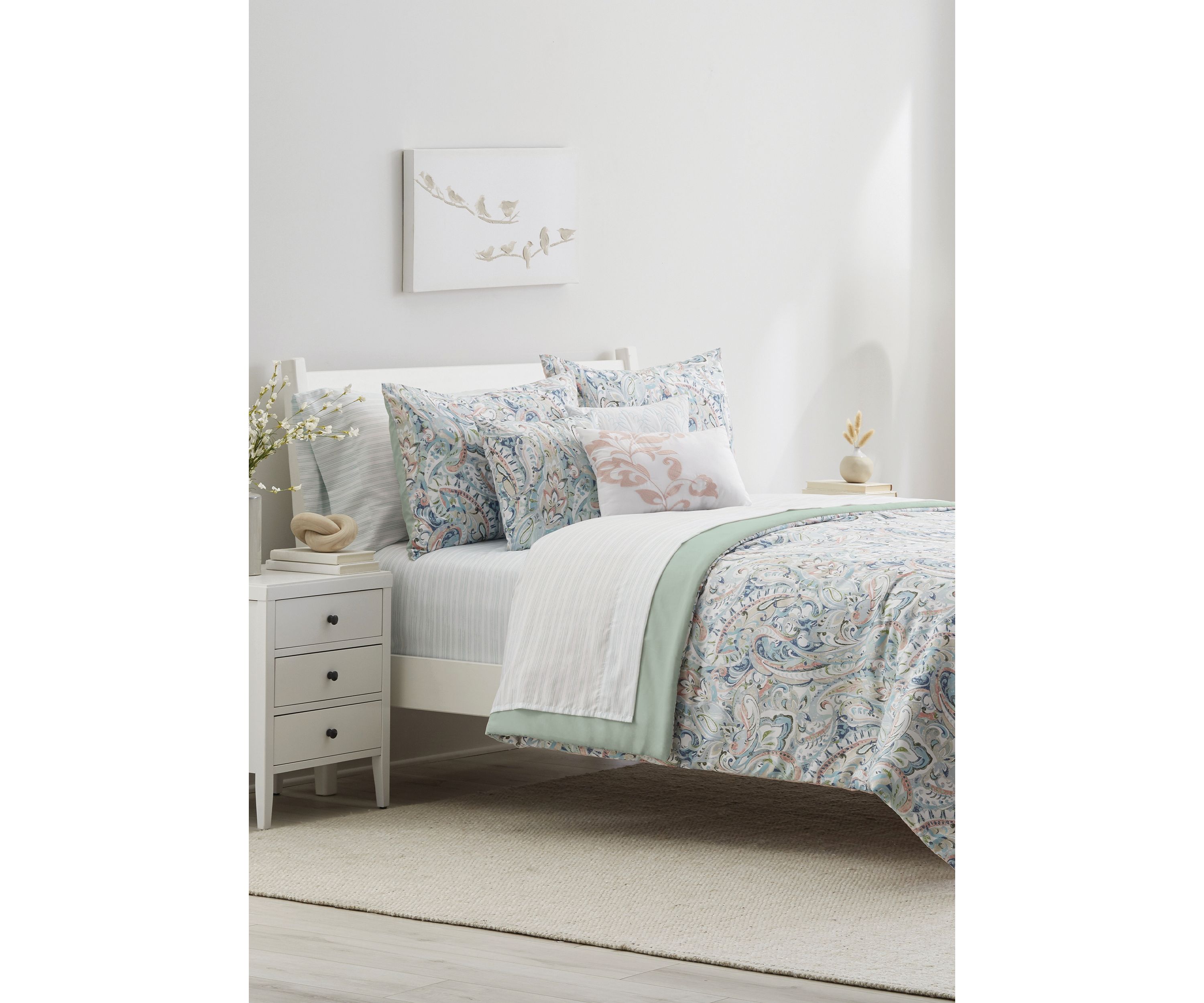 Coastal Paisley 10 Piece Bedding Set