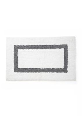 Biltmore Border Bath Rug, Grey, 24 x 40
