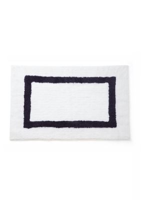 Biltmore Border Bath Rug, Navy Blue, 24 x 40