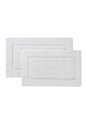 Biltmore Frame Style Bath Rug, White, 24 x 40