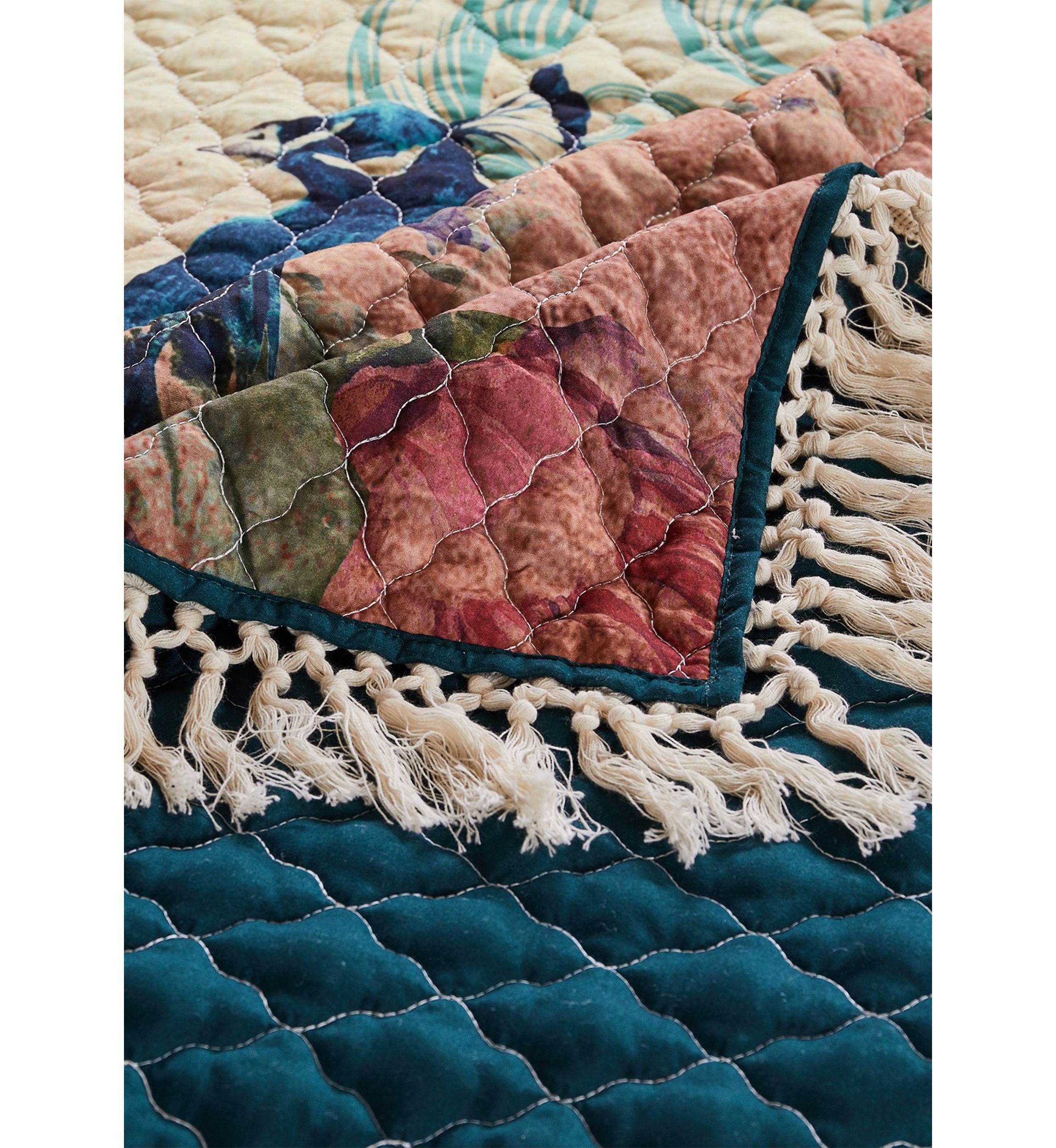 Eden Peacock Quilt and Pillow Sham Set