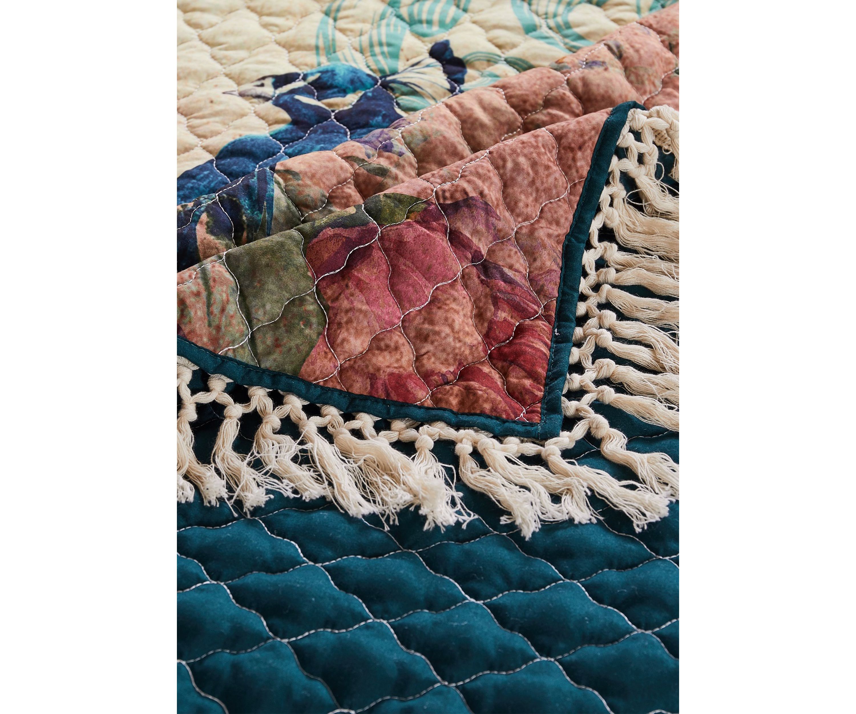Eden Peacock Quilt and Pillow Sham Set