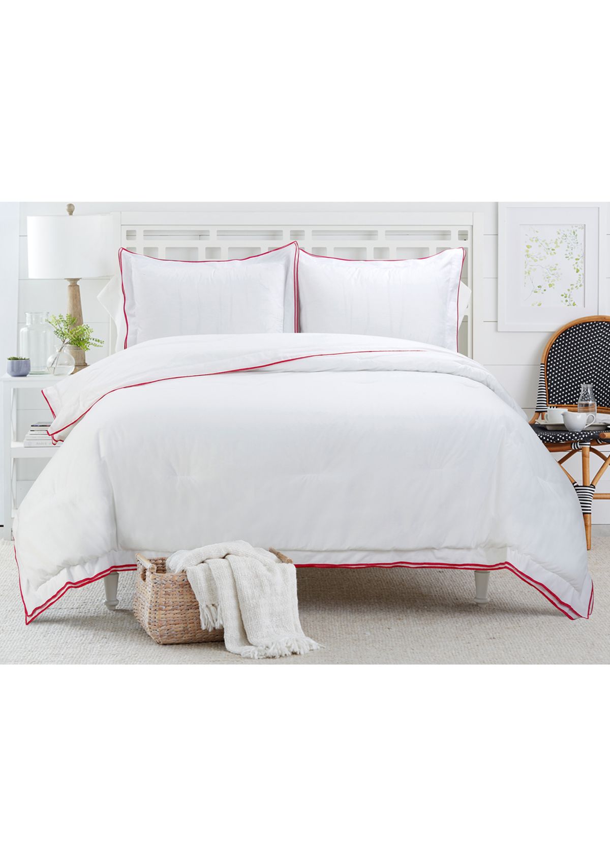 Pink Trim 3-Piece Comforter Set